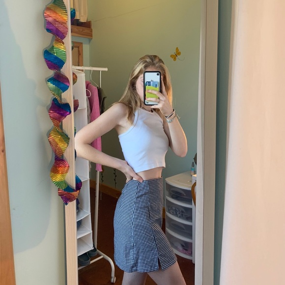 brandy black and white gingham cara skirt - Picture 2 of 3